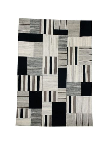 Kayoom Kurzflor Teppich Radical 320 in grau - multi - rechteckig