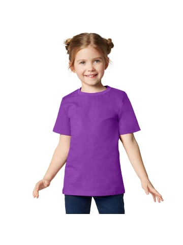tectake Einfarbiges T-Shirt für Kinder, lila