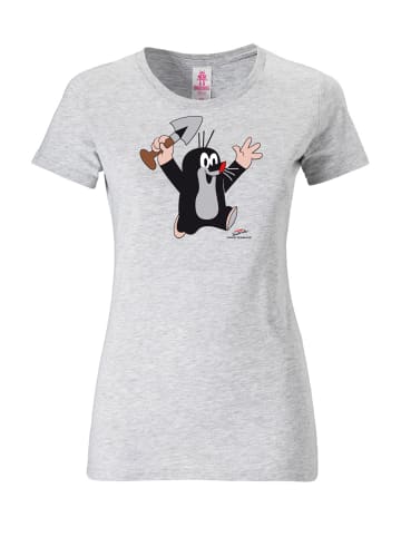 Logoshirt Print T-Shirt Der kleine Maulwurf in grau-meliert