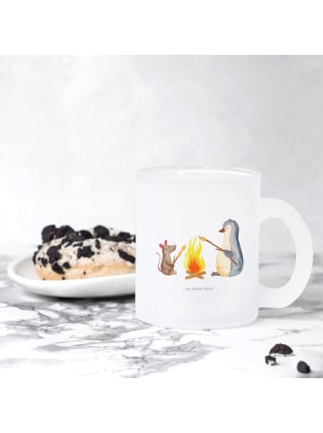Mr. & Mrs. Panda Tee Tasse Pinguin Lagerfeuer ohne Spruch in Transparent