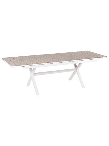 Beliani Esstisch FANES in Braun/Weiß - (W) 90 x (H) 76 x (L) 184 cm
