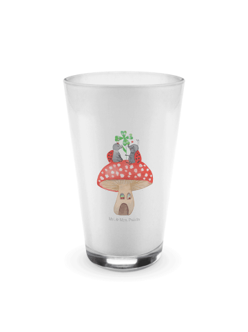 Mr. & Mrs. Panda Glasbecher Marienkäfer Fliegenpilz ohne Spruch in Transparent