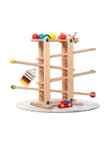 Coemo Kugelbahn Holz 7 mobile Teile in Natur