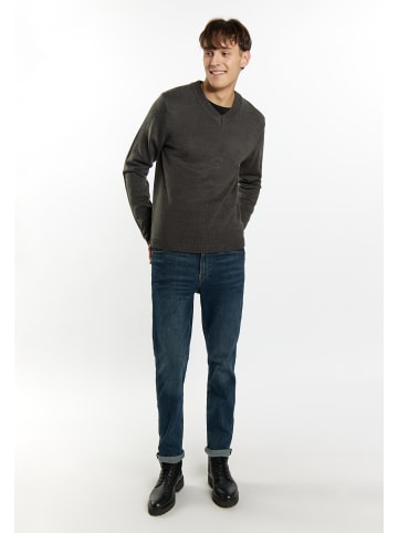 MO Herren Pullover in Dunkelgrau Melange