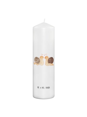 Mr. & Mrs. Panda Kerze Schnecken Liebe ohne Spruch in Weiß