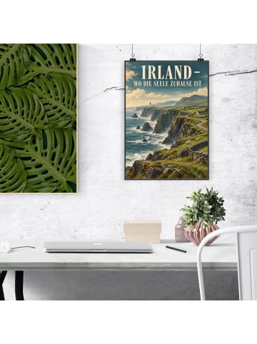 Print Küste nostalgisch Design mit Spruch in Weiß