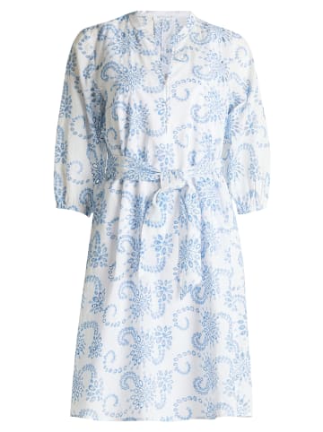 BETTY & CO Tunikakleid mit Stickerei in Weiß/Blau