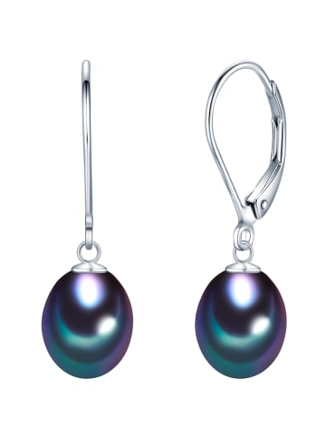 Valero Pearls Perlen-Ohrhänger Sterling Silber Süßwasser-Zuchtperle in silber