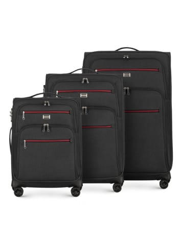 Wittchen 3-pcs polyester suitcase set in Dark grey