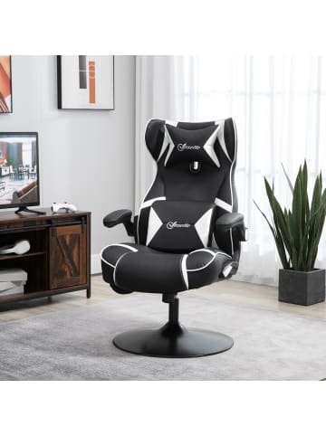Vinsetto Gamingsessel-69L x 73B x 118H cm-Weiß+Schwarz