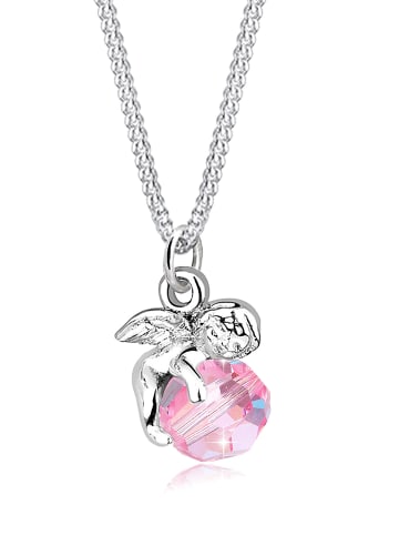 Elli Halskette 925 Sterling Silber Engel in Rosa