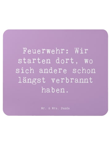 Mr. & Mrs. Panda Mauspad Spruch Feuerwehrmann Helden mit Spruch in Lavendeltraum