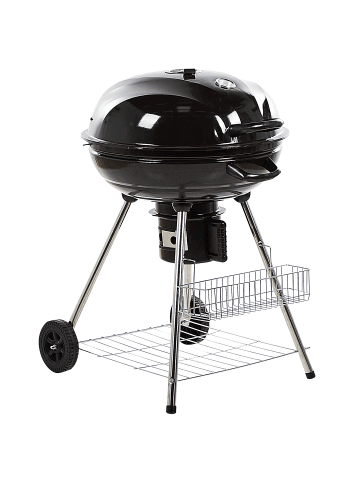 Beliani Holzkohlegrill MARAPI in Schwarz - (W) 59 x (H) 92 x (L) 58 cm