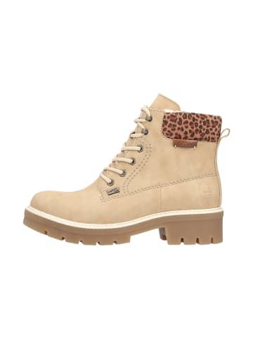 rieker Morelia Schnürstiefeletten mit Reißverschluss Beige