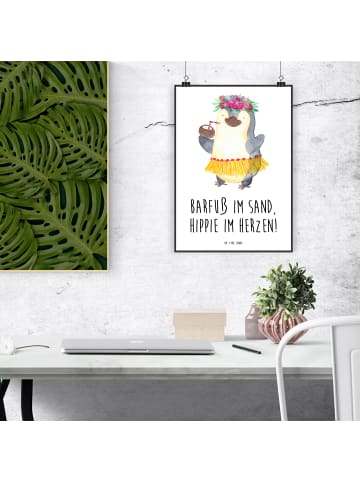 Mr. & Mrs. Panda Poster Sommer Hippie mit Spruch in Weiß