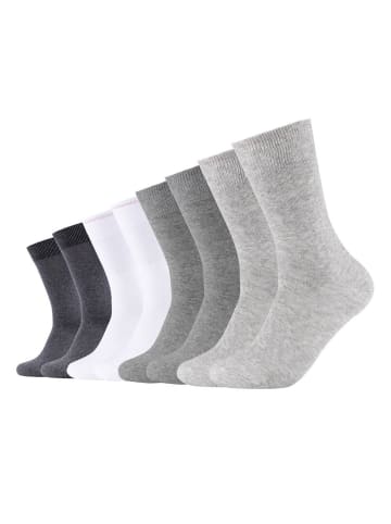 S. Oliver Socken 8er Pack in Weiß/Grau