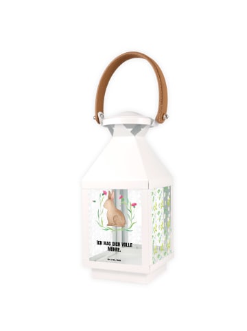 Mr. & Mrs. Panda Gartenlaterne Hase Sitzen mit Spruch in Transparent