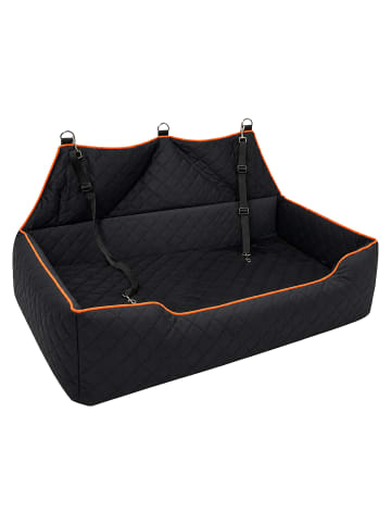 relaxdays Hundeautositz in Schwarz – (B)110 x (H)20 x (T)50 cm