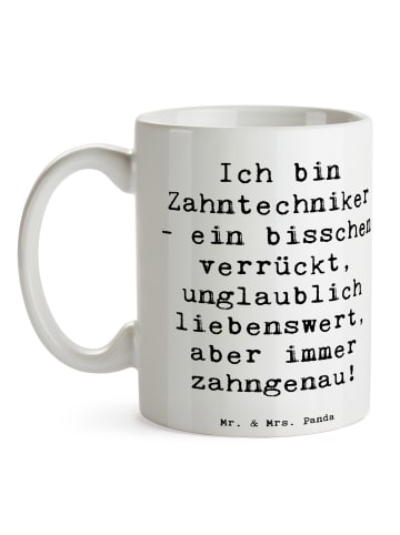 Mr. & Mrs. Panda Jumbo Tasse Spruch Zahntechniker Spaß mit Spruch in Weiß