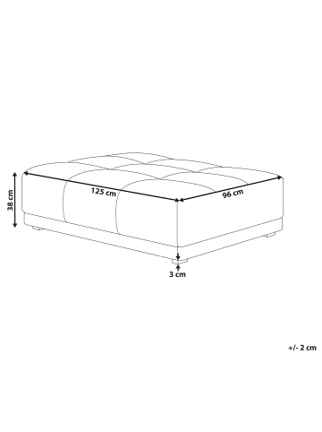 Beliani Ottomane TORPO in Grün/Schwarz - (W) 125 x (H) 38 x (L) 96 cm