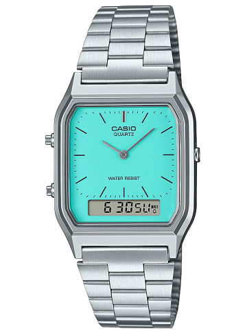 Casio Collection Edgy Armbanduhr Ana-Digi Stahl/Türkis