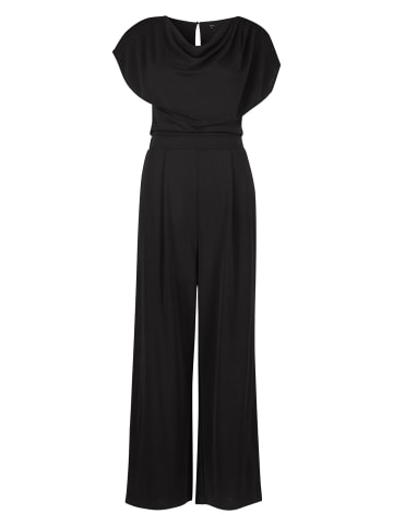 Zero  Jumpsuit mit Wasserfallausschnitt in Black Beauty