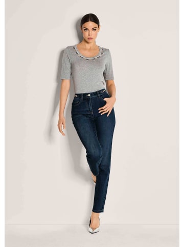 MADELEINE Lange Slim Fit Stretch-Jeans in darkblue