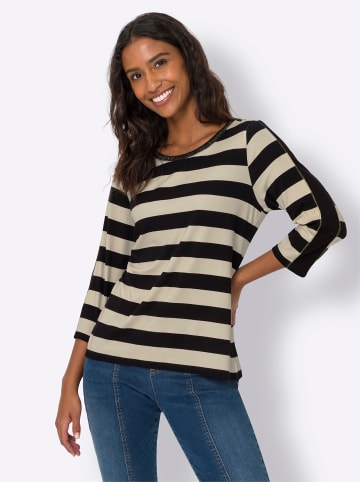 Heine Druck-Shirt in schwarz-elfenbein-geringelt