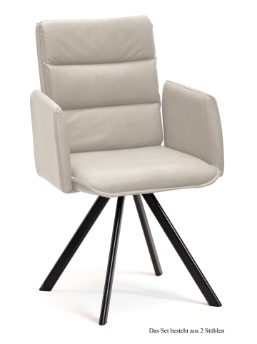 58 aufm Kessel ARMLEHNSTUHL (2er-Set) Debby 52x92x60 Schwarz/Natur