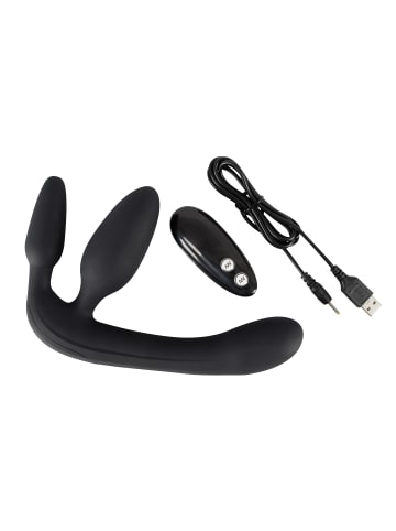 You2Toys Doppelvibrator Triple 3 Teaser Vibrating Strapless Strap-On in schwarz