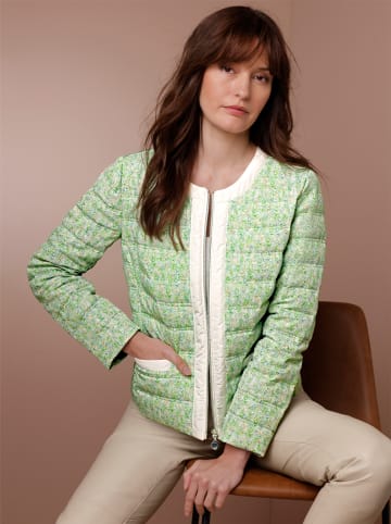 creation L Daunen-Steppjacke in reseda-ecru-bedruckt