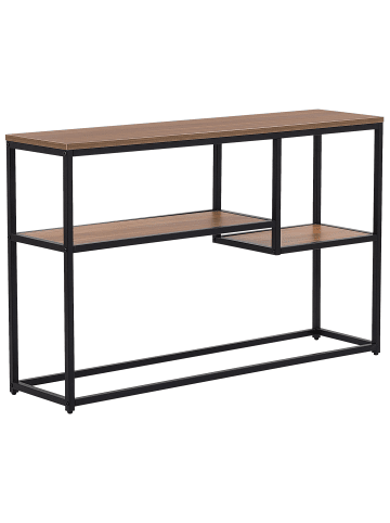 Beliani Konsolentisch BELMONT in Braun/Schwarz - (W) 120 x (H) 76 x (L) 30 cm