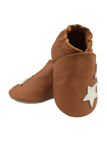 Bemesu Baby Krabbelschuhe aus Leder, weiche Lauflernschuhe mit rutschfester Sohle 