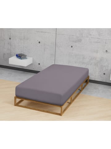Biberna Spannbetttuch Jersey-Elastic in silber grau
