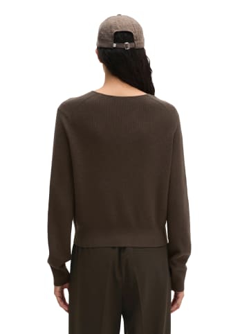 Marc O'Polo Cardigan slim cropped in Burnt Coffee