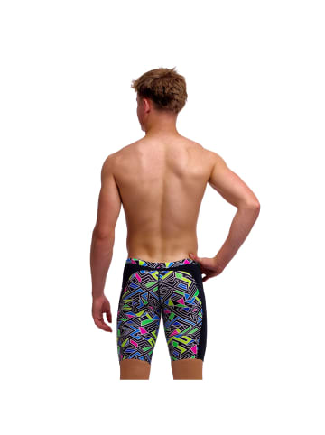 Funky Trunks Bits Of Peace Jammer Badeshorts Chlor und Salzwasserbeständig in schwarz