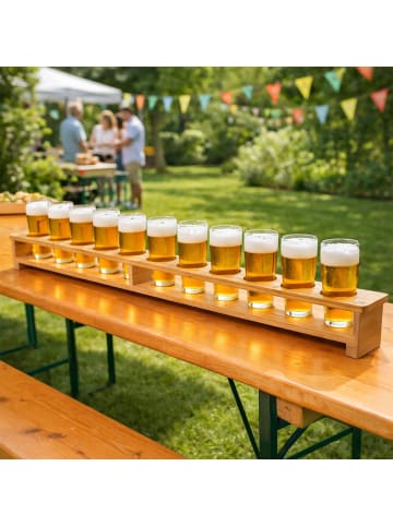 UNUS Bierglasträger aus Bambus 1m lang in Natur