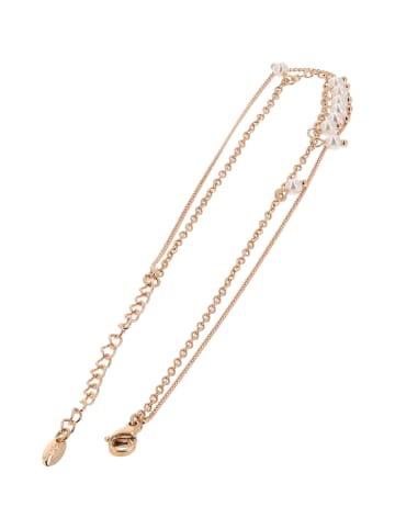 gaya Women Anklet in Rose Gold White