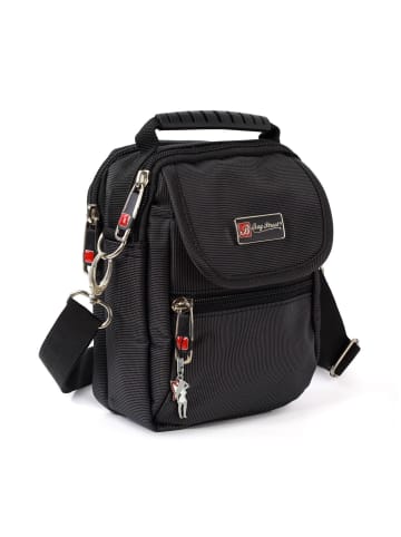 Bag Street Umhängetasche, Gürteltasche Polyester schwarz ca. 13cm