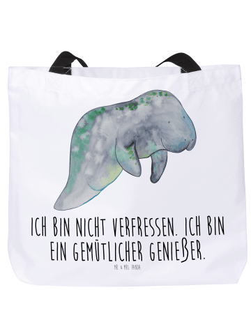Mr. & Mrs. Panda Schultasche Seekuh Chillen mit Spruch in Weiß