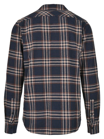 Urban Classics Long Sleeve Shirt in darkblue/rustred