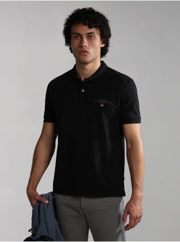 Napapijri Polo "Elbas Ss 4" in Schwarz