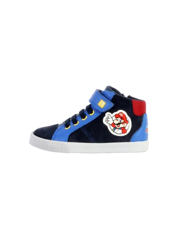 Geox Kilwi Suede Synth Lea – Hohe Kindersneaker aus Leder Blau