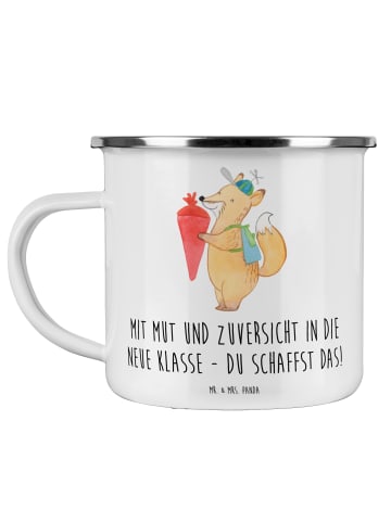Mr. & Mrs. Panda Tasse Erster Schultag Mut und Zuversicht mit Sp... in Weiß