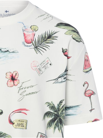 Nils Sundström T-Shirt in weiß mehrfarbig - 0006