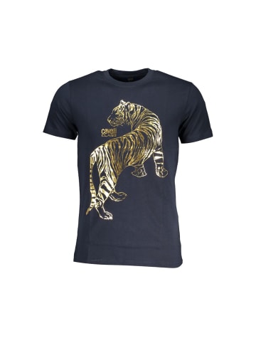 cavalli CLASS Blaues Baumwoll-T-Shirt