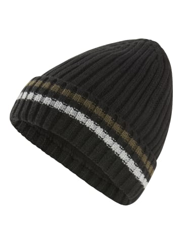 Man's World Strickmütze in schwarz-grau-grün