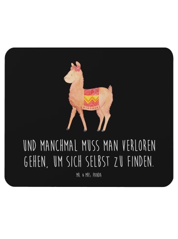 Mr. & Mrs. Panda Mousepad Alpaka Stolz mit Spruch in Schwarz