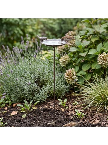 relaxdays Vogeltränke "Blüte" in Braun - (B)19,5 x (H)93 x (T)17 cm
