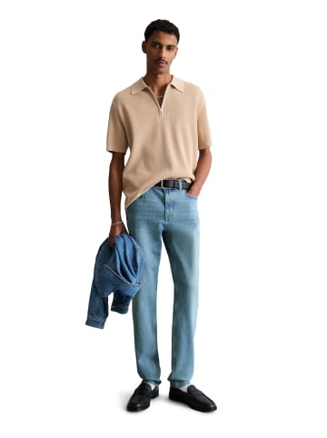 Marc O'Polo DENIM Strick-Poloshirt regular in Frosty Sand